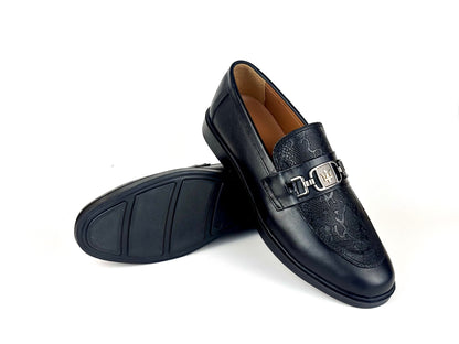 Reptil Texture Loafer (Black)