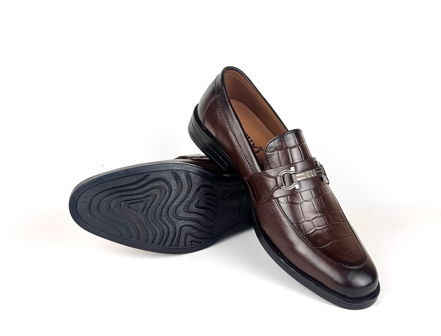 Croc Luxe Buckle (Brown)